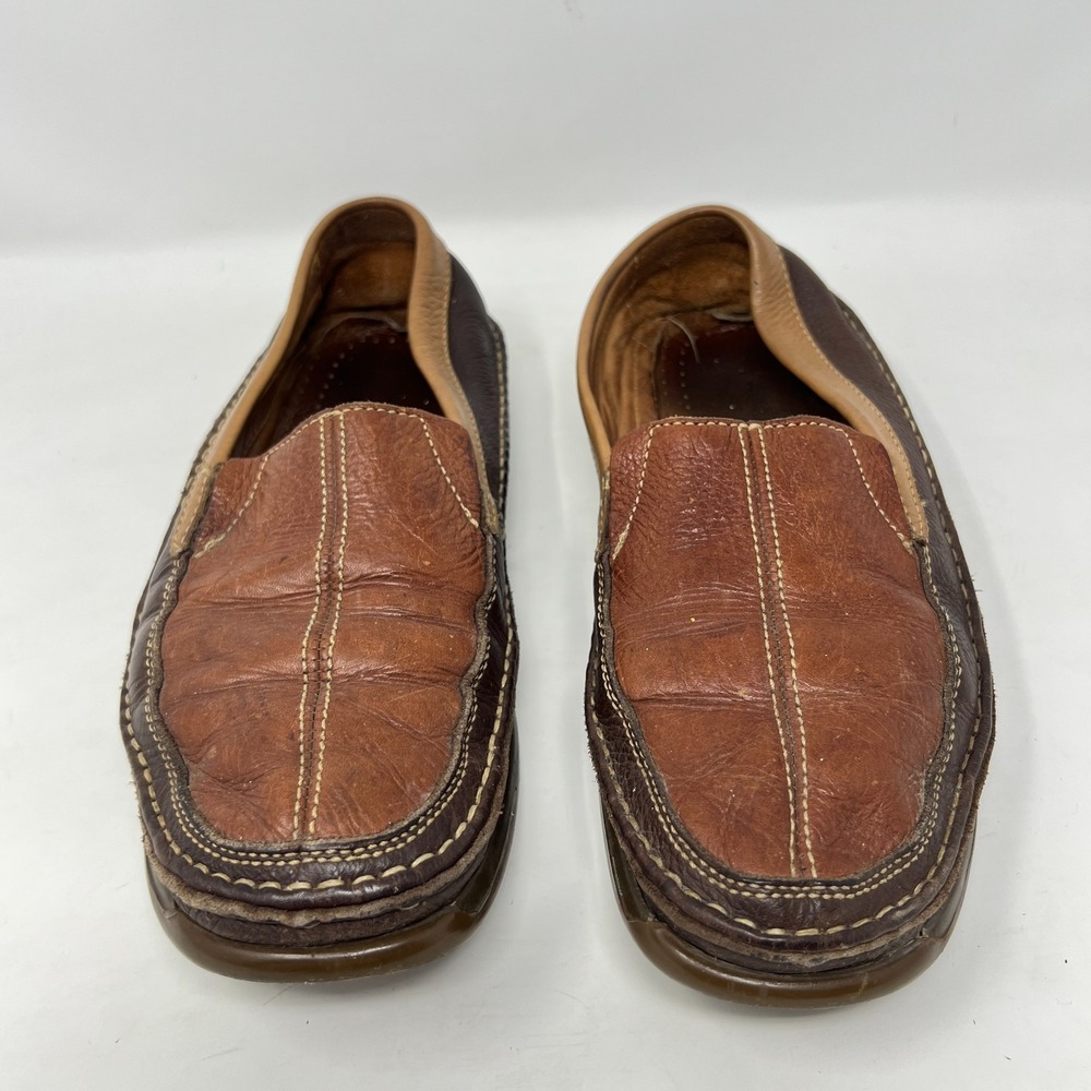 Johnston Murphy Men's Slip-On Leather Brown Tri Tone Loafers Size 9-1/2 #208519 - Picture 3 of 10
